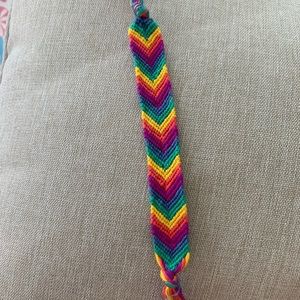Rainbow Chevron Braided Bracelet
